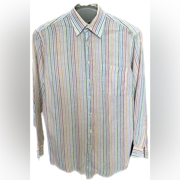 Kiel James Patrick Other - Kiel Patrick James Rainbow Over Sized Long Sleeved Button Down (Size Small)